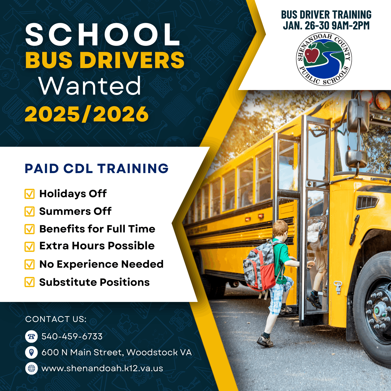 Bus Driver Training Course Jan. 26-30